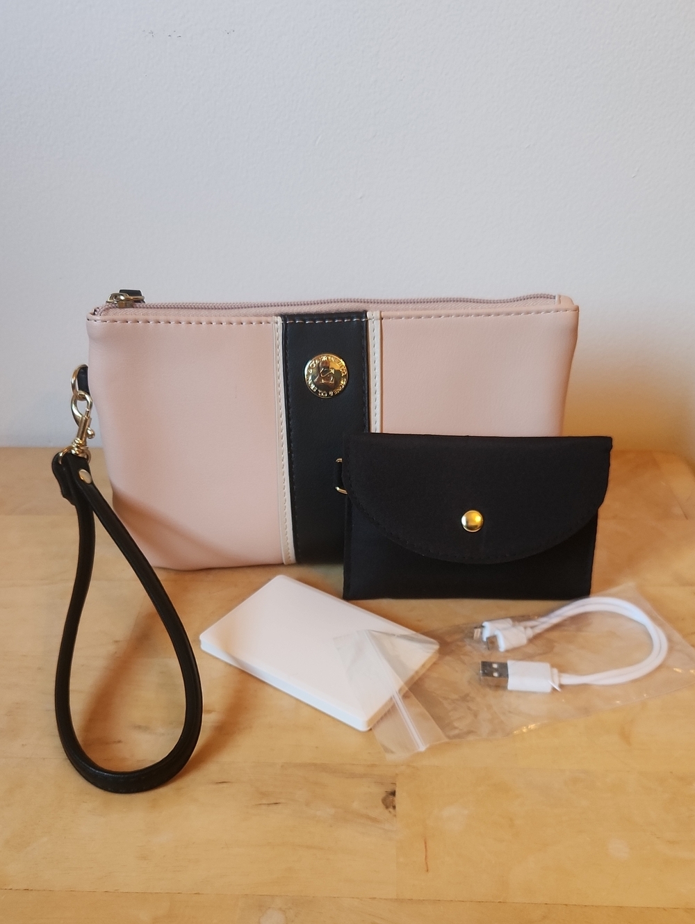 Stone and Co. Wristlet Purse With Plug In Charger